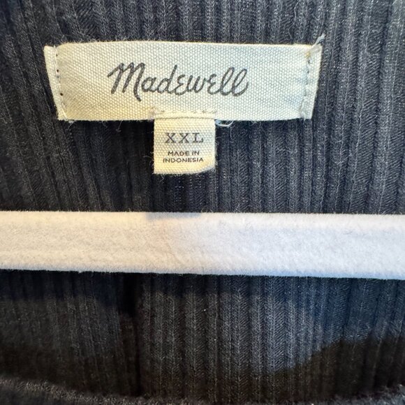 Madewell Textured Puff-Sleeve Knit Top – Black – Women’s XXL - Picture 2 of 3